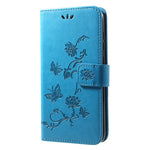 For Huawei Y7 (2019) Imprint Butterfly Flower Leather Mobile Shell [Wallet Stand]