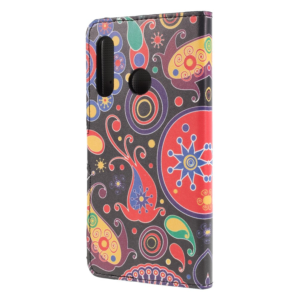Mönstertryck PU-läder Flipfodral [Stand Wallet] för Huawei P30 Lite