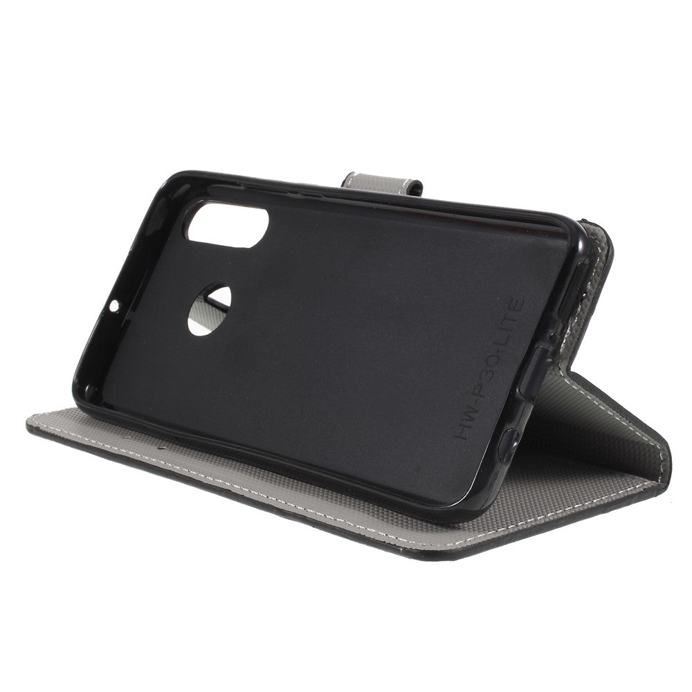 Mönstertryck PU-läder Flipfodral [Stand Wallet] för Huawei P30 Lite