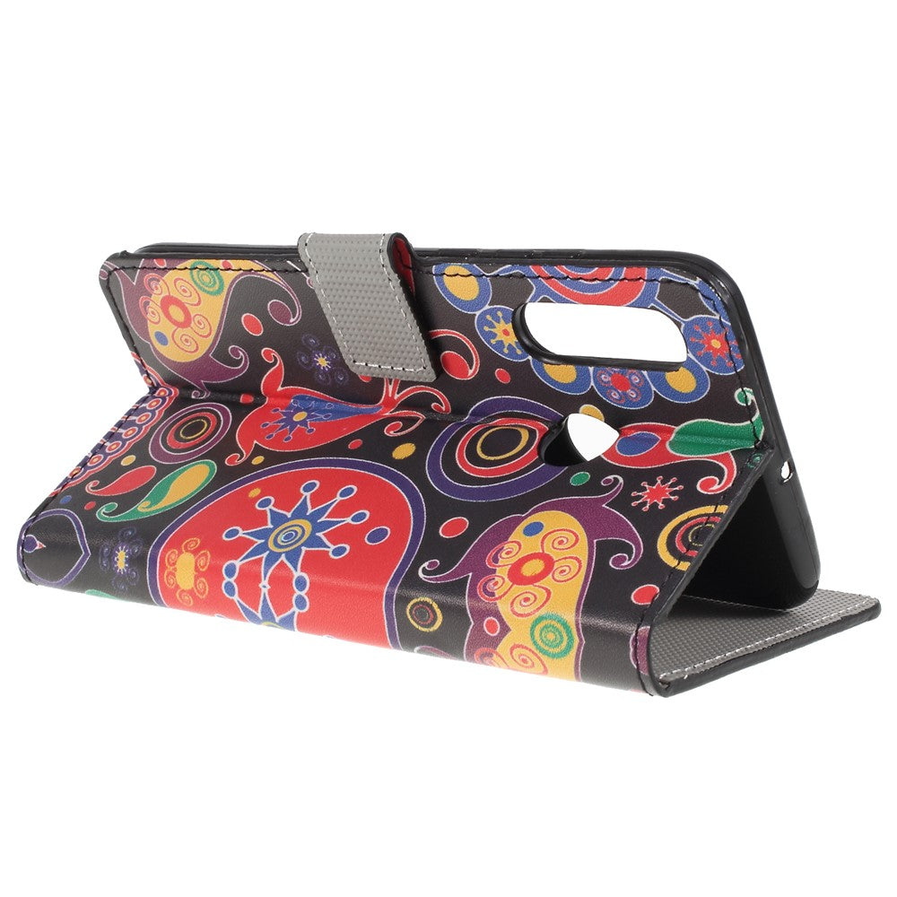 Mönstertryck PU-läder Flipfodral [Stand Wallet] för Huawei P30 Lite