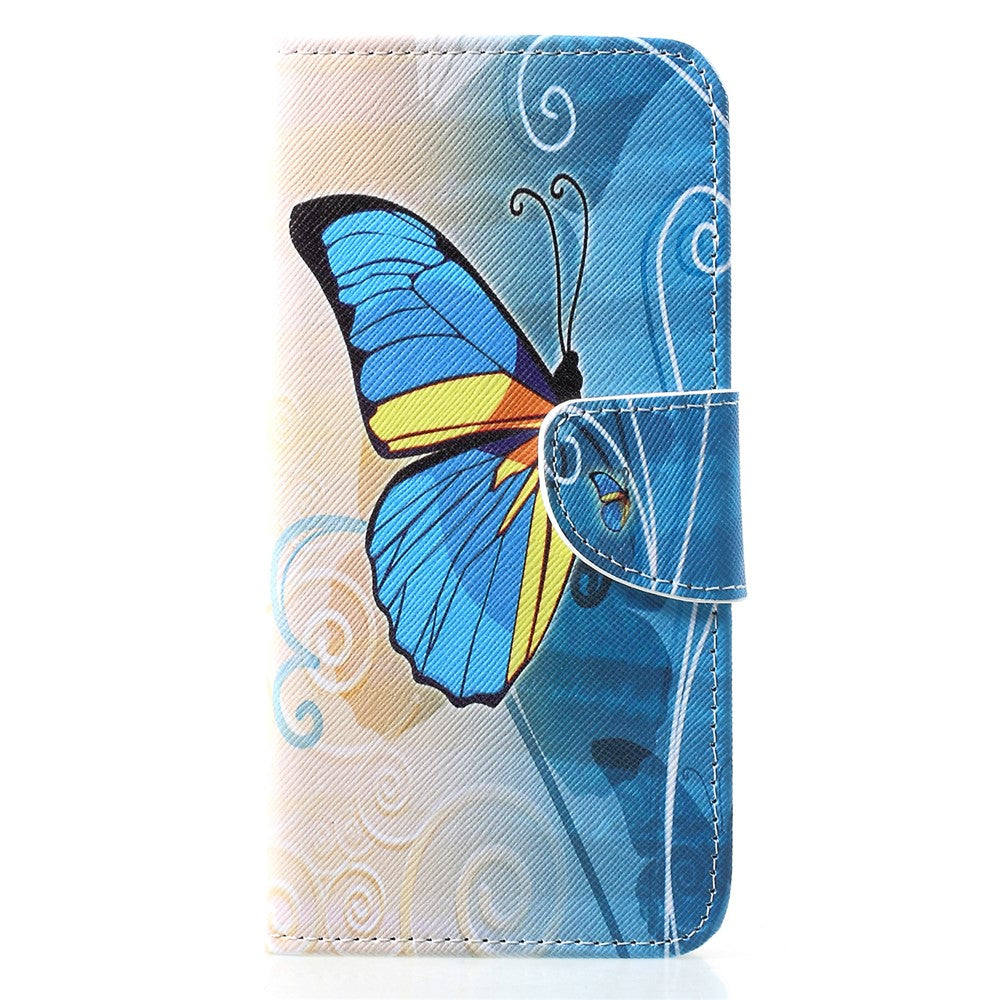 Fingerprint-Free Cross Texture Pattern Printing PU Leather Flip Phone Cover for Huawei P30 Lite