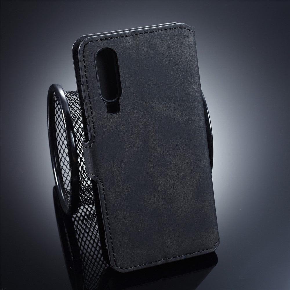 DG.MING Retro-stil läderplånboksfodral för Huawei P30