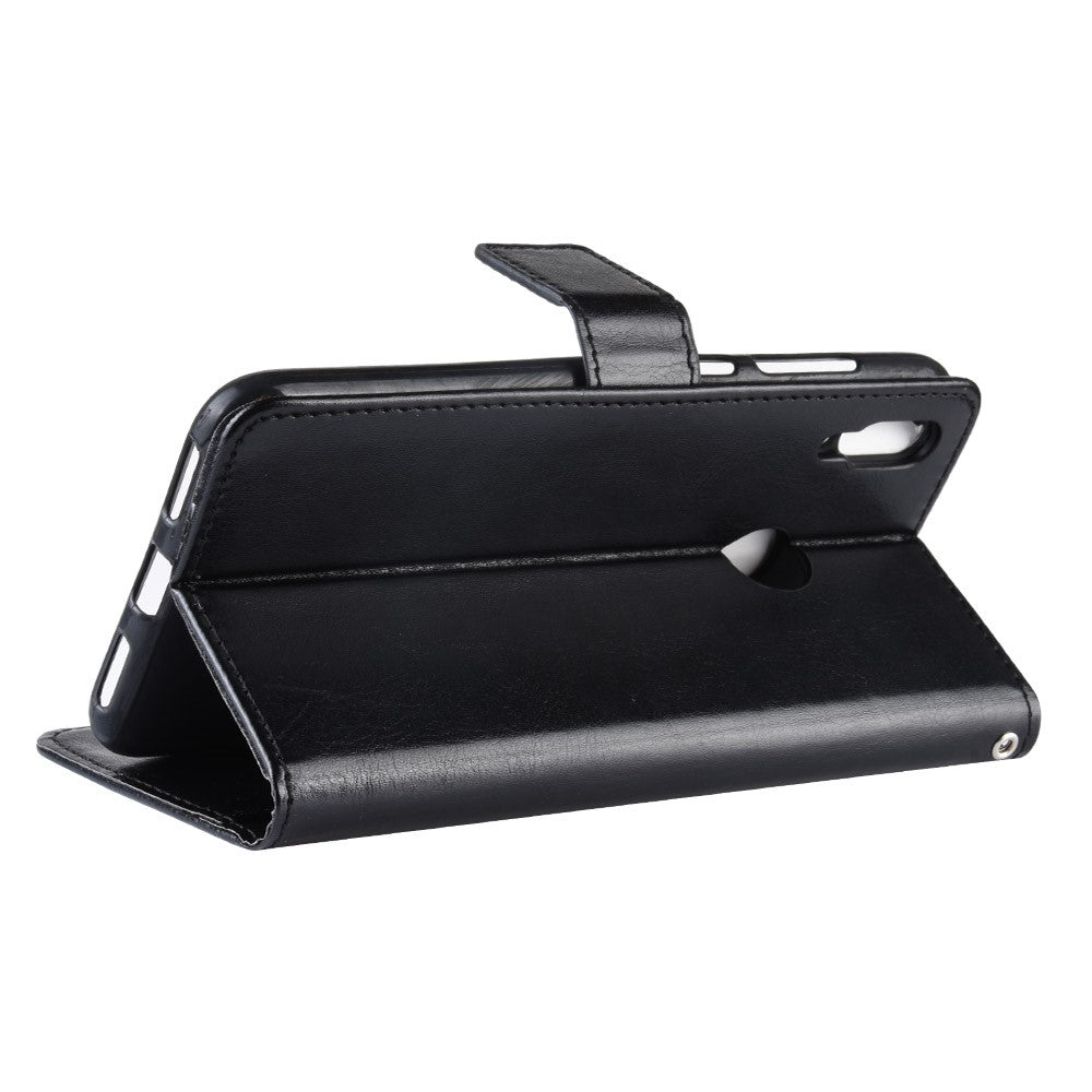 Crazy Horse Wallet Leather Case with Strap for Huawei Y7 (2019)/Y7 Prime (2019)