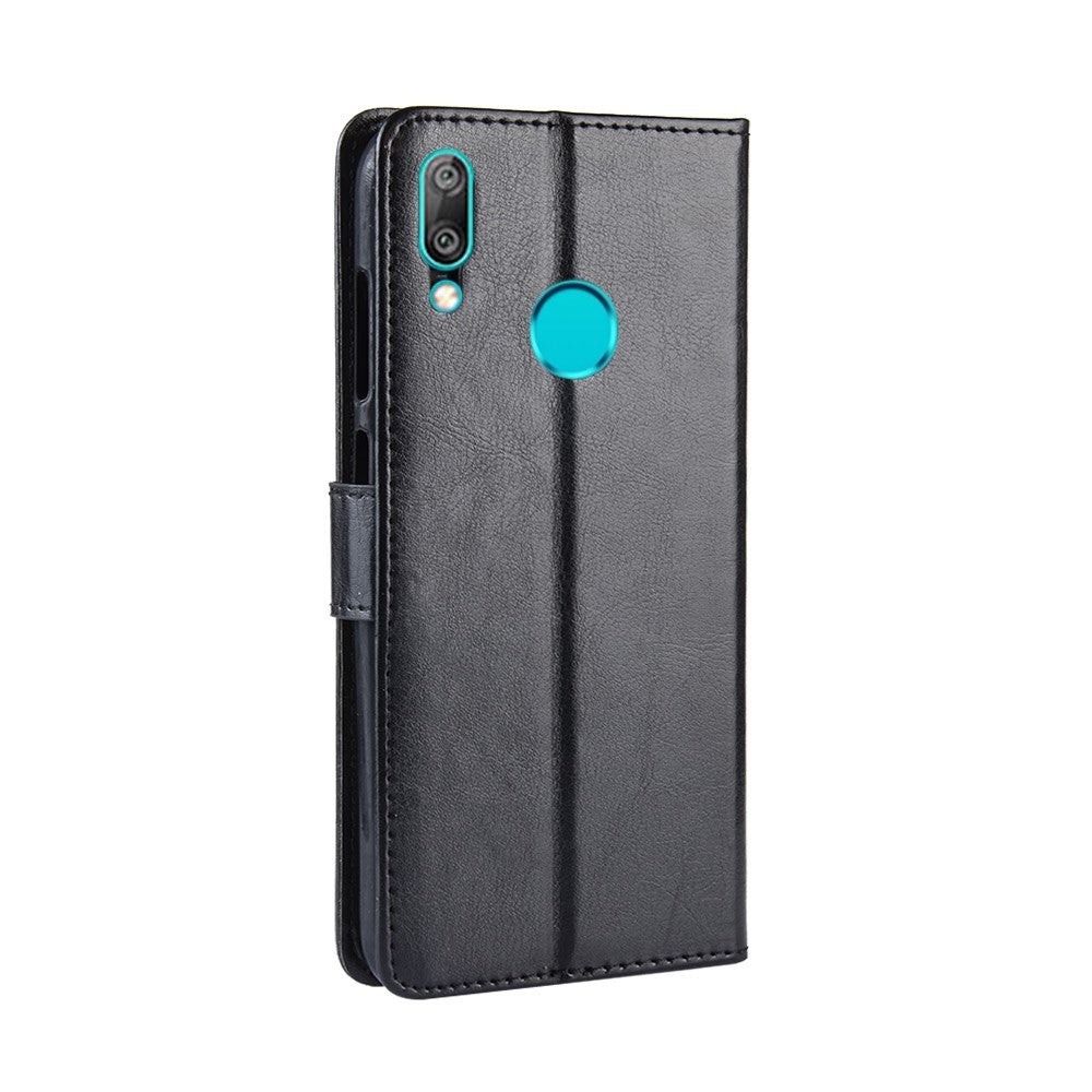 Crazy Horse Wallet Leather Case with Strap for Huawei Y7 (2019)/Y7 Prime (2019)