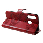 For Huawei P30 Lite Wallet Case Floral Butterfly Imprinted Leather Phone Cover Stand