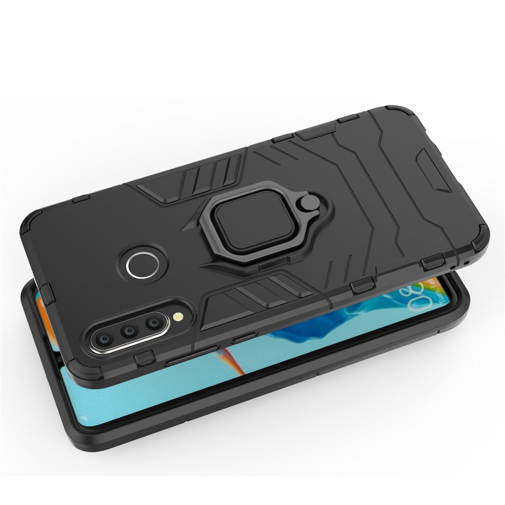 Fingerring Stöd PC + TPU Hybrid Mobilskal till Huawei P30 Lite