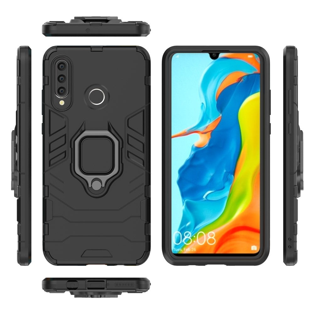 Fingerring Stöd PC + TPU Hybrid Mobilskal till Huawei P30 Lite