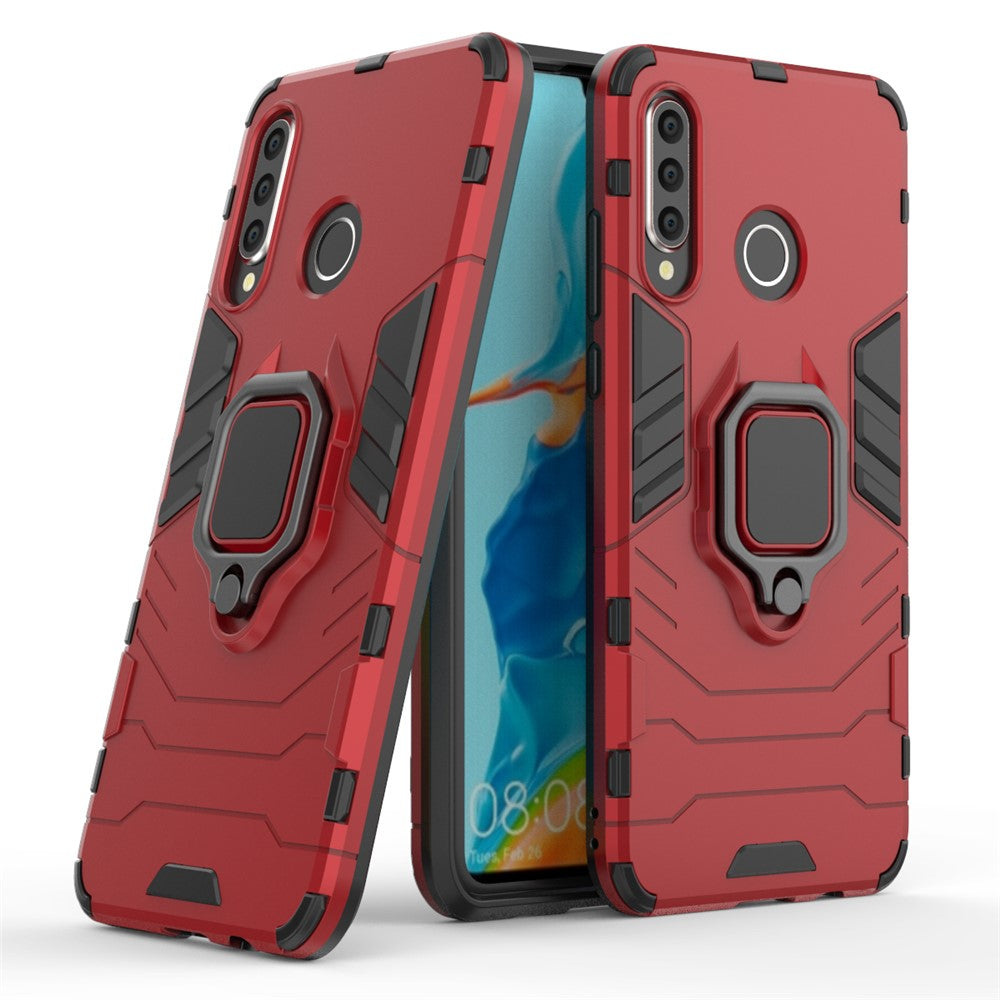 Fingerring Stöd PC + TPU Hybrid Mobilskal till Huawei P30 Lite