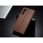 LC.IMEEKE Wallet Leather Stand Case for Huawei P30 Pro Cell Phone Accessory Textured PU Leather Case