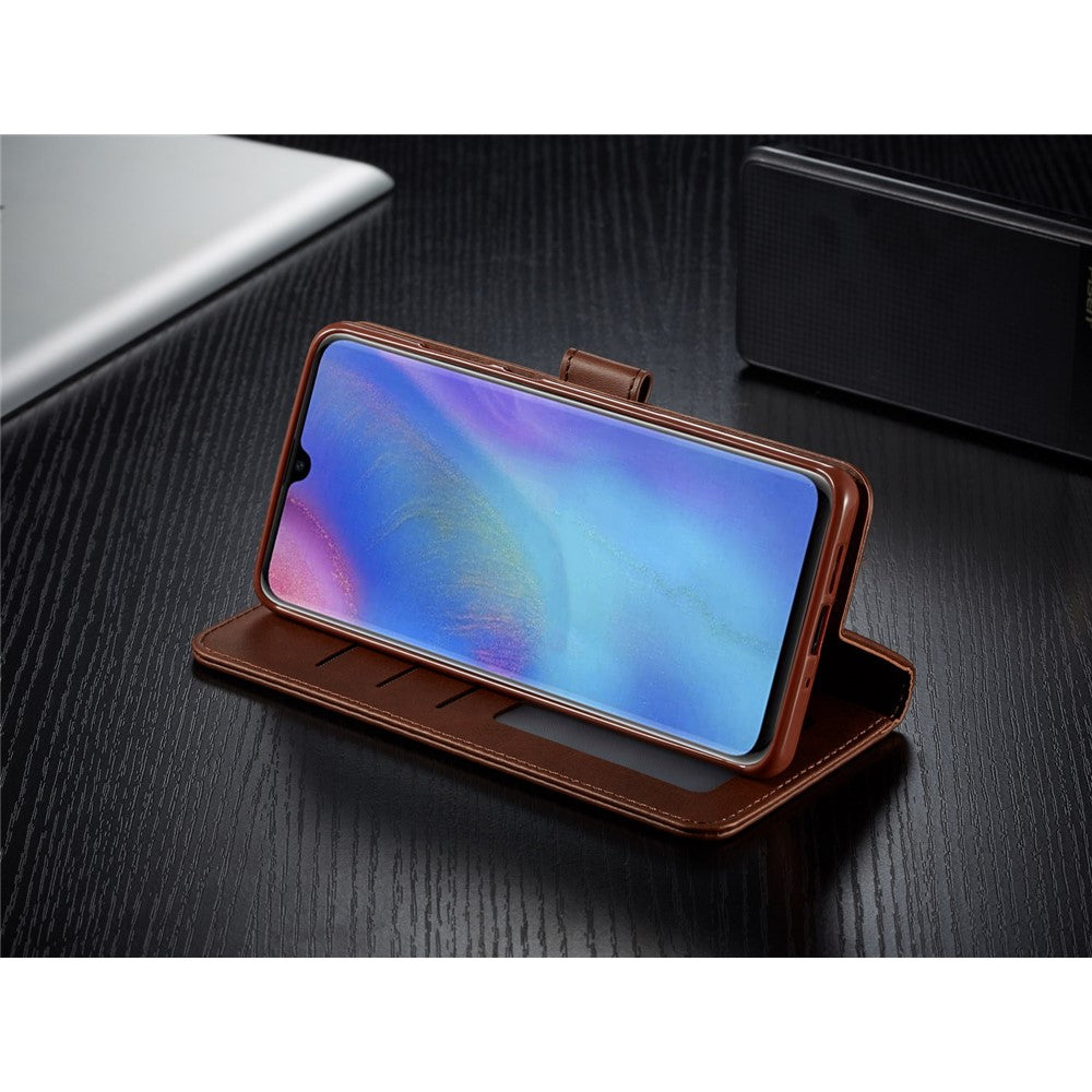 LC.IMEEKE Wallet Leather Stand Case for Huawei P30 Pro Cell Phone Accessory Textured PU Leather Case