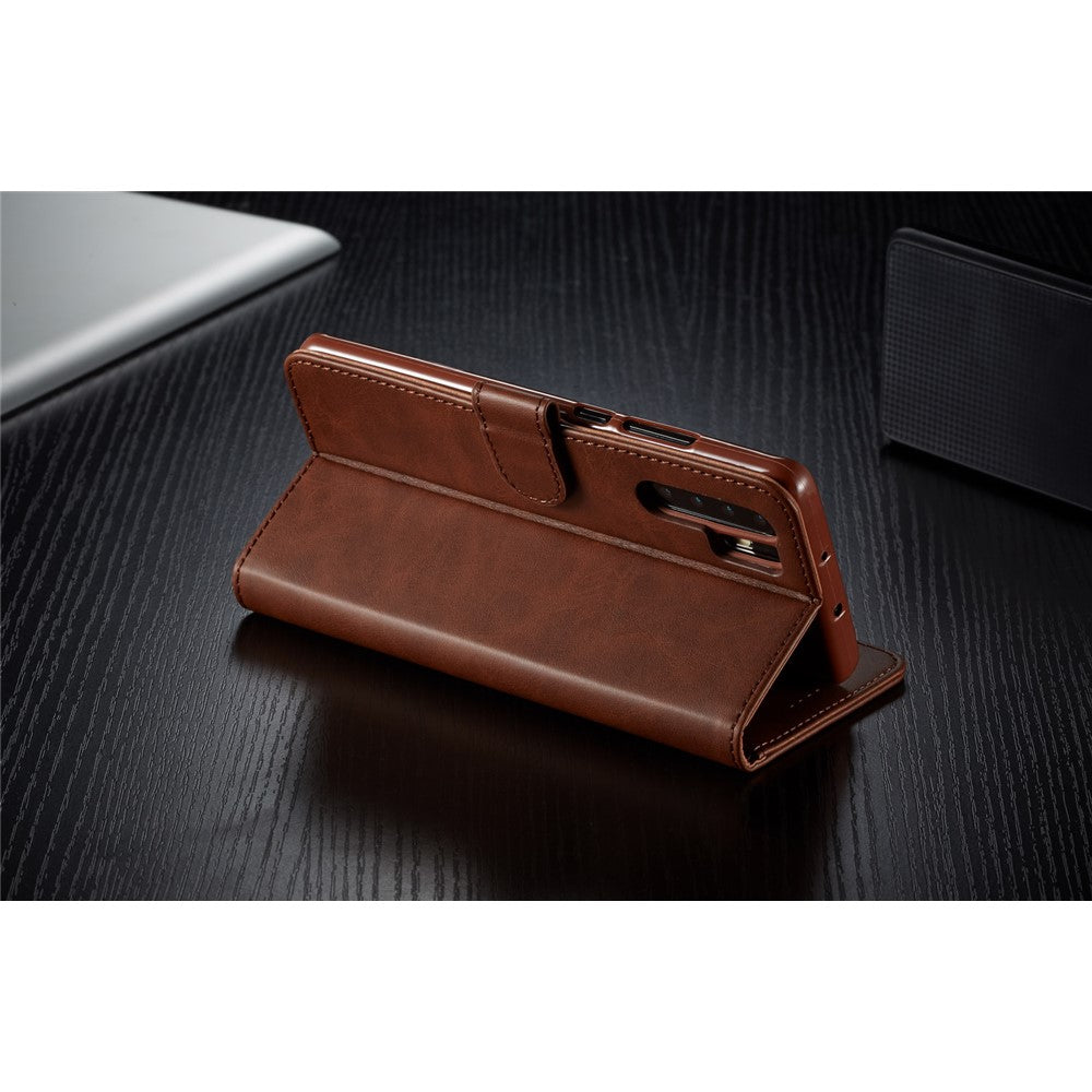 LC.IMEEKE Wallet Leather Stand Case for Huawei P30 Pro Cell Phone Accessory Textured PU Leather Case