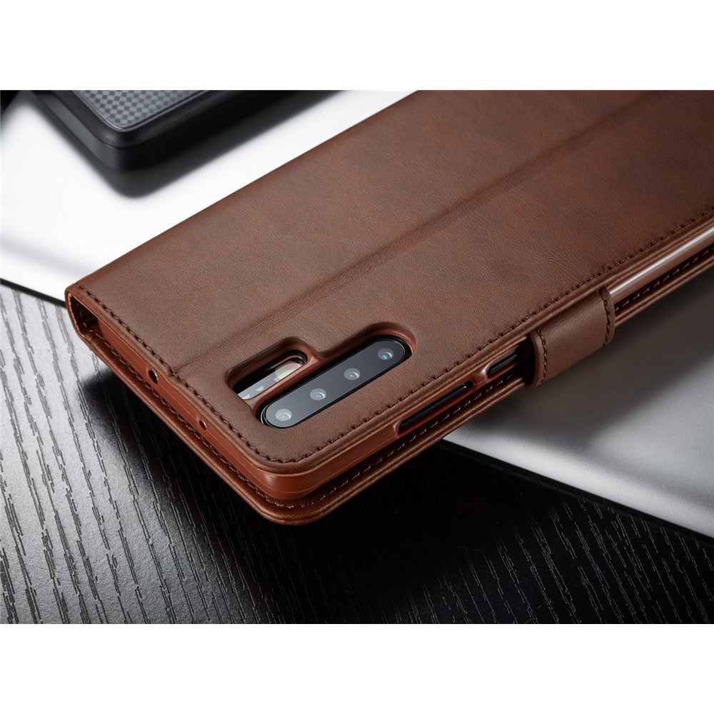 LC.IMEEKE Wallet Leather Stand Case for Huawei P30 Pro Cell Phone Accessory Textured PU Leather Case