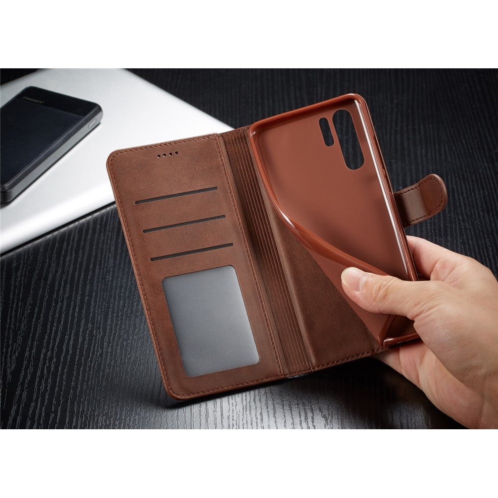 LC.IMEEKE Wallet Leather Stand Case for Huawei P30 Pro Cell Phone Accessory Textured PU Leather Case