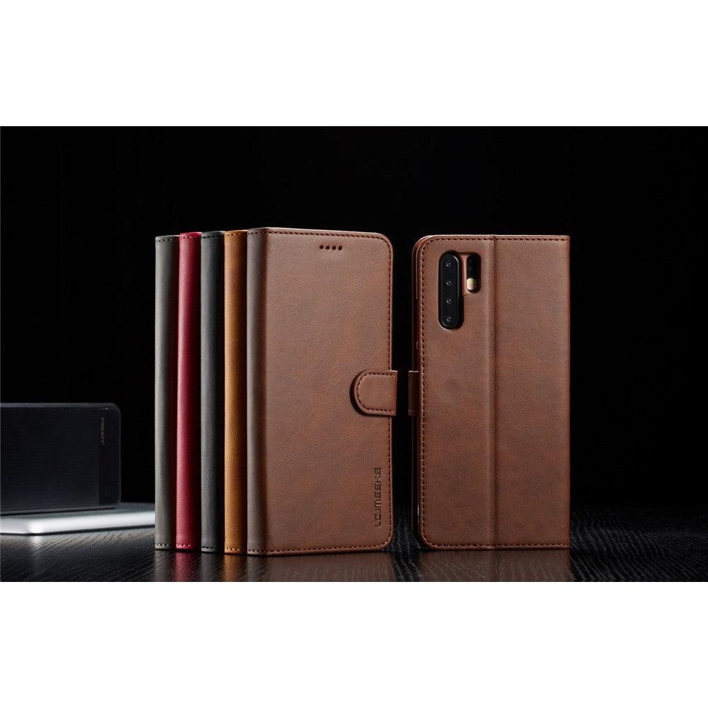 LC.IMEEKE Wallet Leather Stand Case for Huawei P30 Pro Cell Phone Accessory Textured PU Leather Case