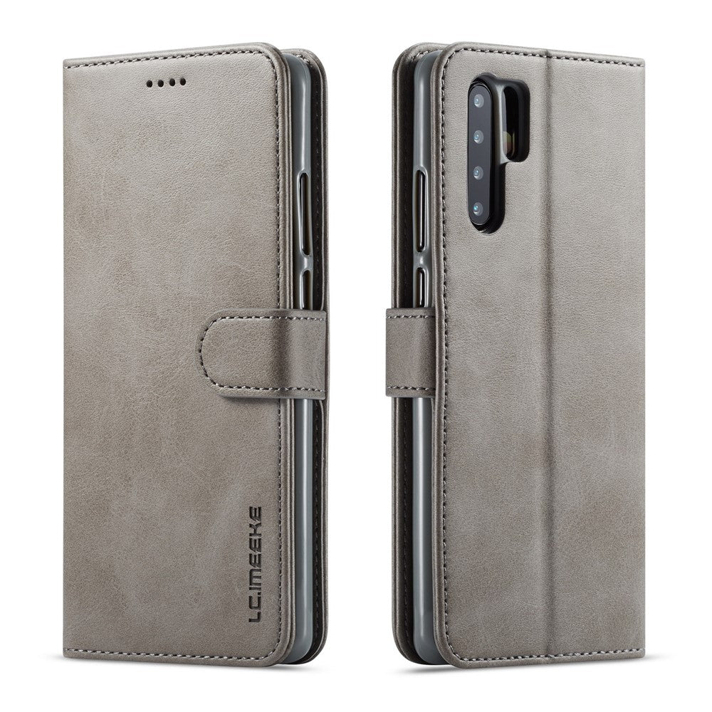 LC.IMEEKE Wallet Leather Stand Case for Huawei P30 Pro Cell Phone Accessory Textured PU Leather Case