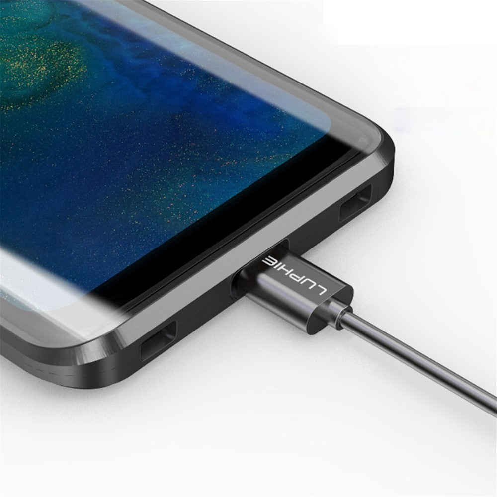 For Huawei Mate 20 Pro Magnetic Case Double-Sided Tempered Glass Metal Full Protection Cover