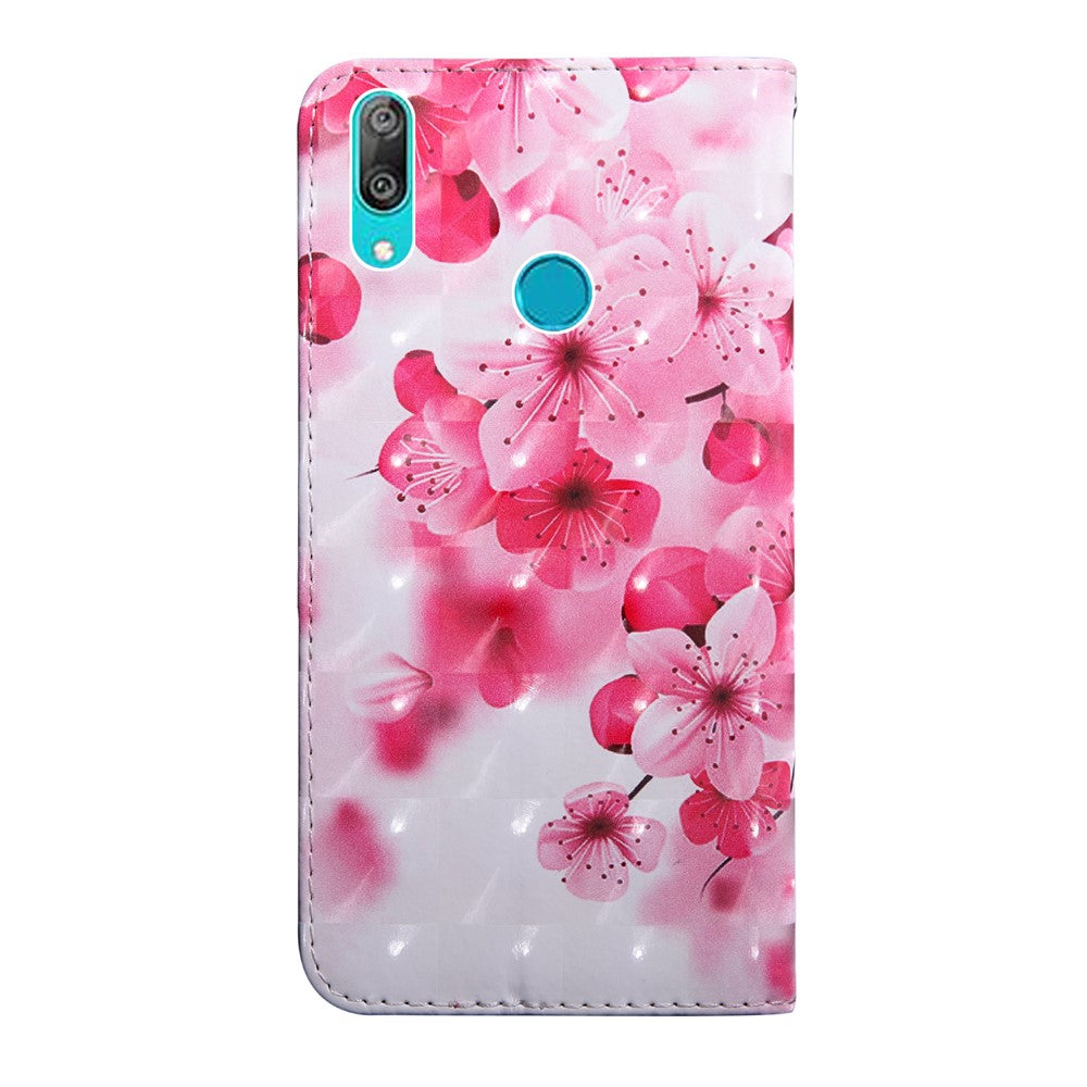 Pattern Printing [Light Spot Decor] Leather Wallet Case for Huawei Y7 (2019)