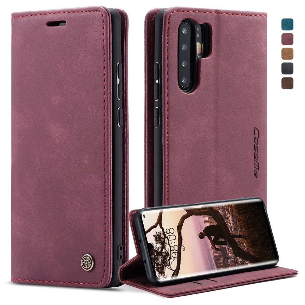 CASEME 013 Series Retro PU Leather Wallet Mobile Case with Stand for Huawei P30 Pro