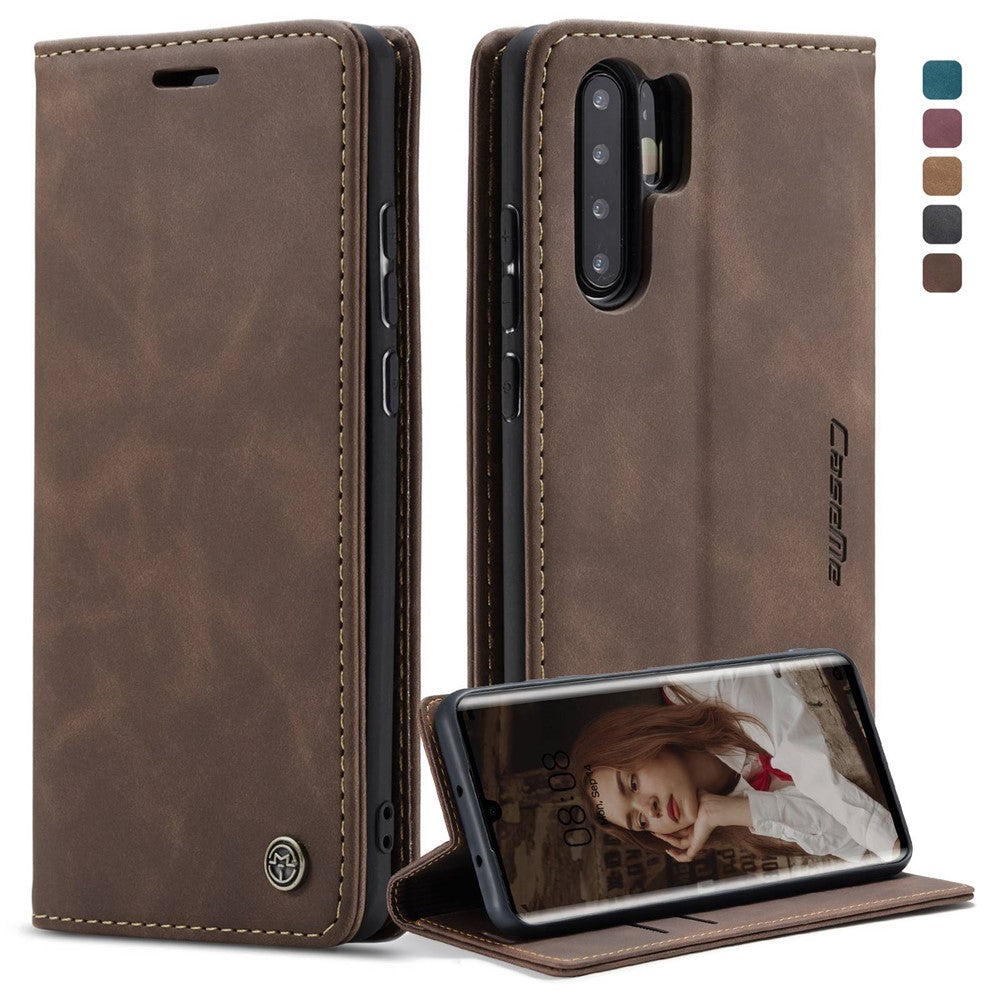 CASEME 013 Series Retro PU Leather Wallet Mobile Case with Stand for Huawei P30 Pro