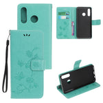 Imprint Butterfly Flowers Leather Wallet Case for Huawei P Smart (2019) / Nova Lite 3 (Japan)