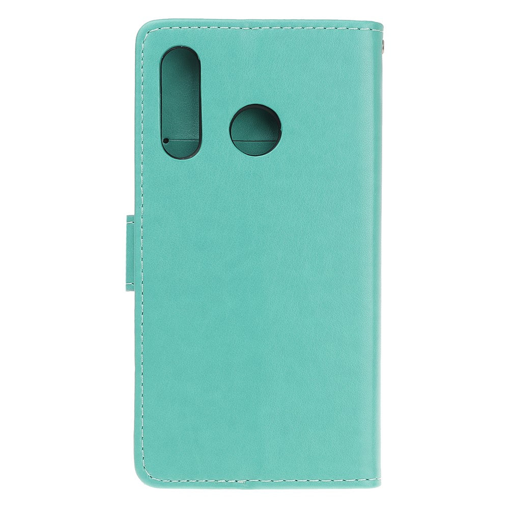 Imprint Butterfly Flowers Leather Wallet Case for Huawei P Smart (2019) / Nova Lite 3 (Japan)