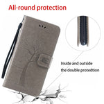 Imprint Tree Owl Leather Wallet Case for Huawei P Smart Plus 2019 / Enjoy 9s/ Maimang 8 / nova 4 lite / Honor 10i