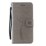 Imprint Tree Owl Leather Wallet Case for Huawei P Smart Plus 2019 / Enjoy 9s/ Maimang 8 / nova 4 lite / Honor 10i