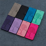 Imprint Tree Owl Leather Wallet Case for Huawei P Smart Plus 2019 / Enjoy 9s/ Maimang 8 / nova 4 lite / Honor 10i