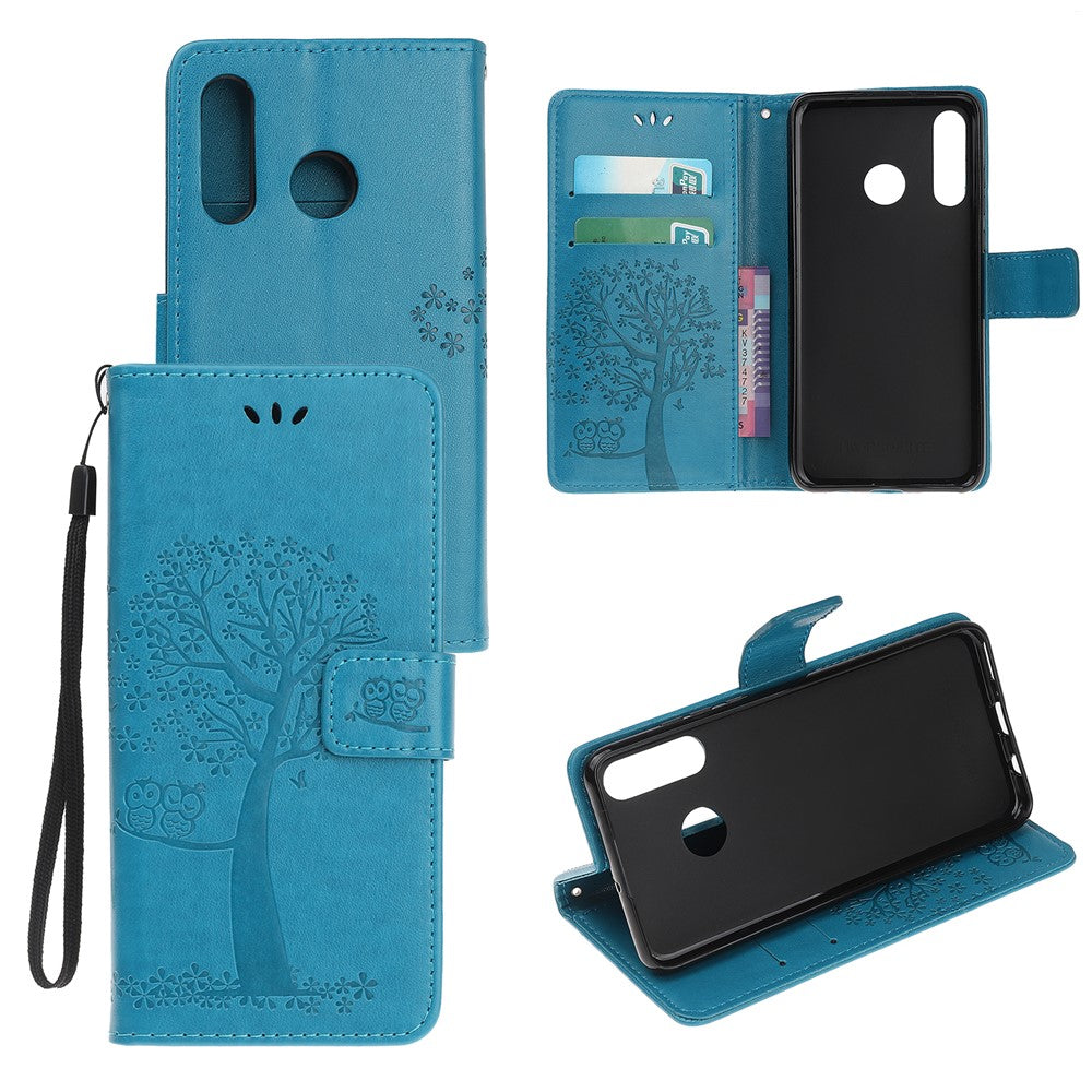 Imprint Tree Owl Leather Wallet Case for Huawei P Smart Plus 2019 / Enjoy 9s/ Maimang 8 / nova 4 lite / Honor 10i