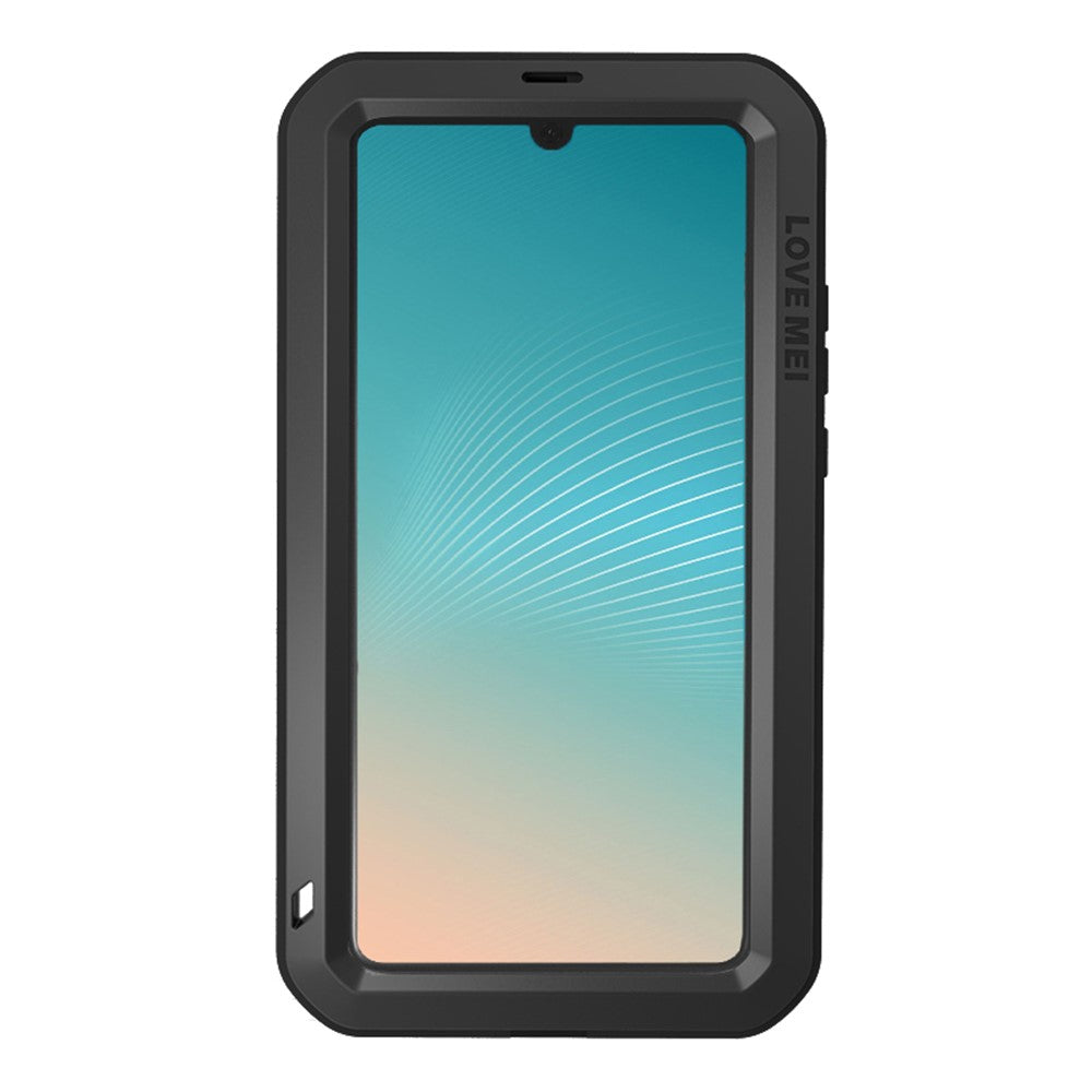 LOVE MEI Stötsäkert Fallsäkert Dammtät Skal med Härdat Glasfilm för Huawei P30 Pro Metall + Silikon mobilskal