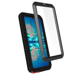 LOVE MEI Metal + Silicone Shockproof Anti-fall Dust-proof Case with Temepered Glass Film for Huawei P30