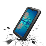 LOVE MEI Metal + Silicone Shockproof Anti-fall Dust-proof Case with Temepered Glass Film for Huawei P30