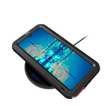 LOVE MEI Metal + Silicone Shockproof Anti-fall Dust-proof Case with Temepered Glass Film for Huawei P30