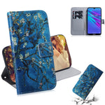 Pattern Printing PU Leather Folio Flip Case Cover for Huawei Y6 (2019, with Fingerprint Sensor) / Y6 Prime (2019)