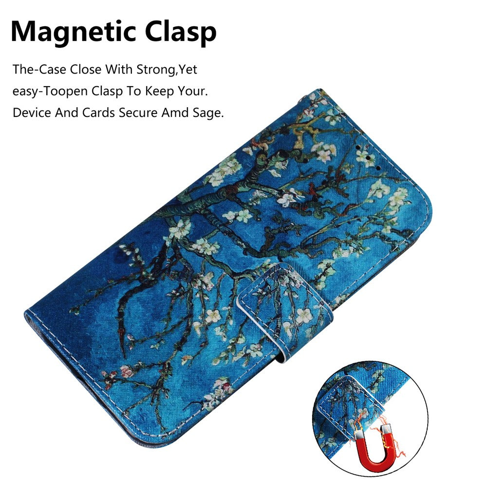 Pattern Printing PU Leather Folio Flip Case Cover for Huawei Y6 (2019, with Fingerprint Sensor) / Y6 Prime (2019)