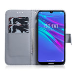 Pattern Printing PU Leather Folio Flip Case Cover for Huawei Y6 (2019, with Fingerprint Sensor) / Y6 Prime (2019)