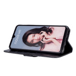 Glitter Powder Zippered Stand Leather Wallet Case with Strap for Huawei P30 Lite / nova 4e