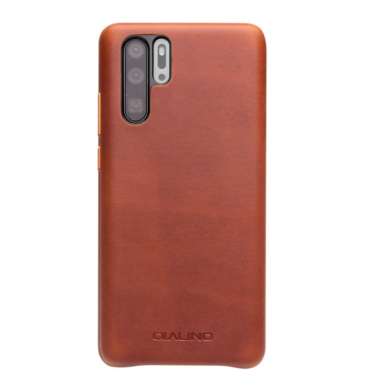 QIALINO Genuine Leather Coated PC Hard Case for Huawei P30 Pro