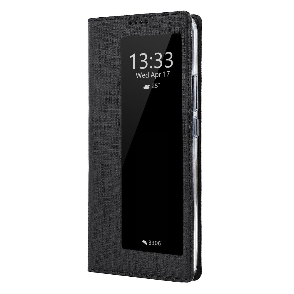 VILI DMX Cross Texture View Window Leather Flip Phone Cover with Card Slot for Huawei P30 Pro