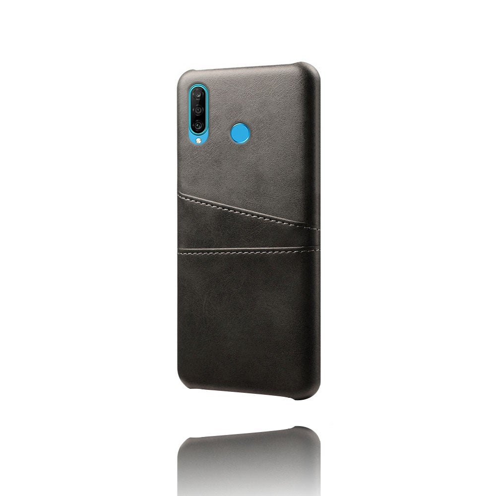 Huawei P30 Lite / Nova 4e PU-läderbelagt PC-mobilskal med dubbla kortplatser