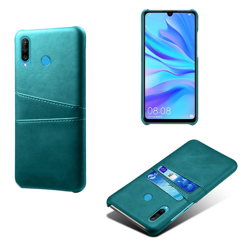 Huawei P30 Lite / Nova 4e PU-läderbelagt PC-mobilskal med dubbla kortplatser