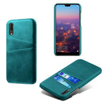 PU-läderbelagt PC-skal med dubbla kortplatser till Huawei P30