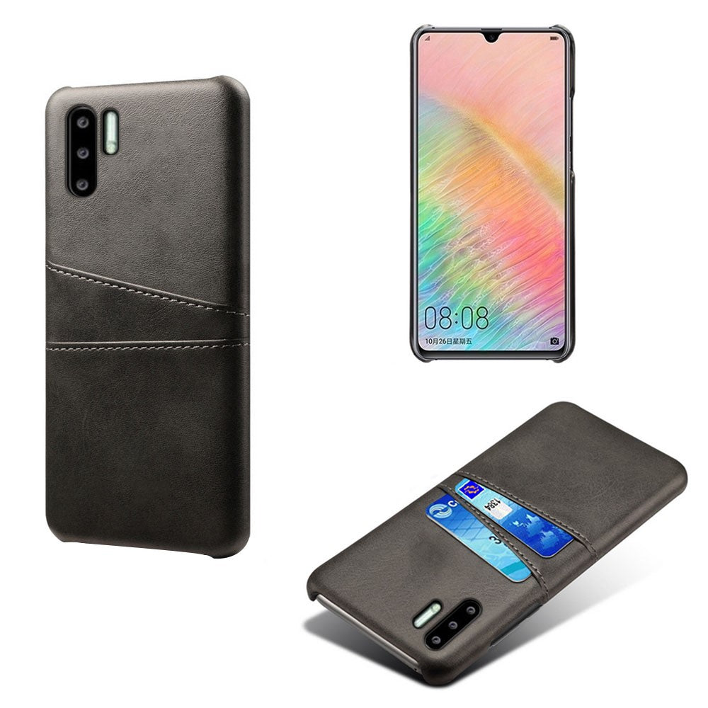 PU-läderbelagt PC-skal med dubbla kortplatser till Huawei P30 Pro