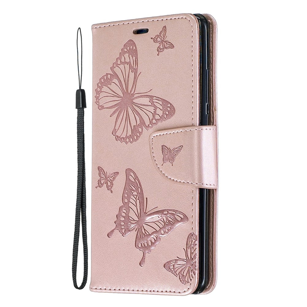 Huawei P30 Pro PU-läder med tryckta fjärilar