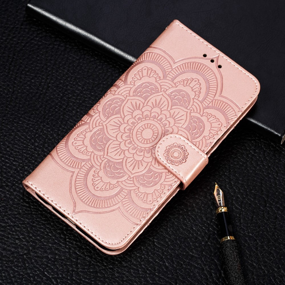 Huawei P30 Lite/nova 4e/P30 lite New Edition Imprint Mandala Flower Phone Cover Läderplånbok
