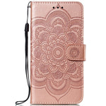 Huawei P30 Lite/nova 4e/P30 lite New Edition Imprint Mandala Flower Phone Cover Läderplånbok