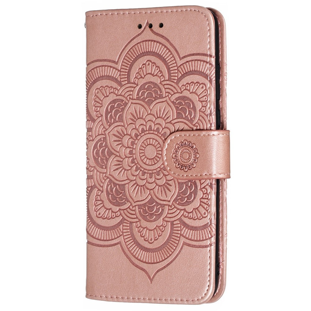 Huawei P30 Lite/nova 4e/P30 lite New Edition Imprint Mandala Flower Phone Cover Läderplånbok