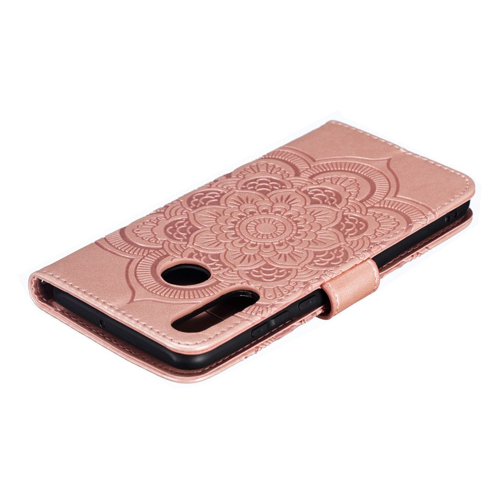 Huawei P30 Lite/nova 4e/P30 lite New Edition Imprint Mandala Flower Phone Cover Läderplånbok