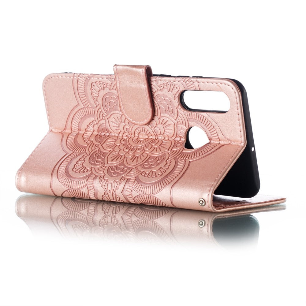 Huawei P30 Lite/nova 4e/P30 lite New Edition Imprint Mandala Flower Phone Cover Läderplånbok