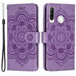 Huawei P30 Lite/nova 4e/P30 lite New Edition Imprint Mandala Flower Phone Cover Läderplånbok